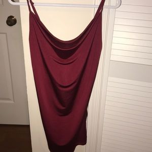 Burgundy stretch dress